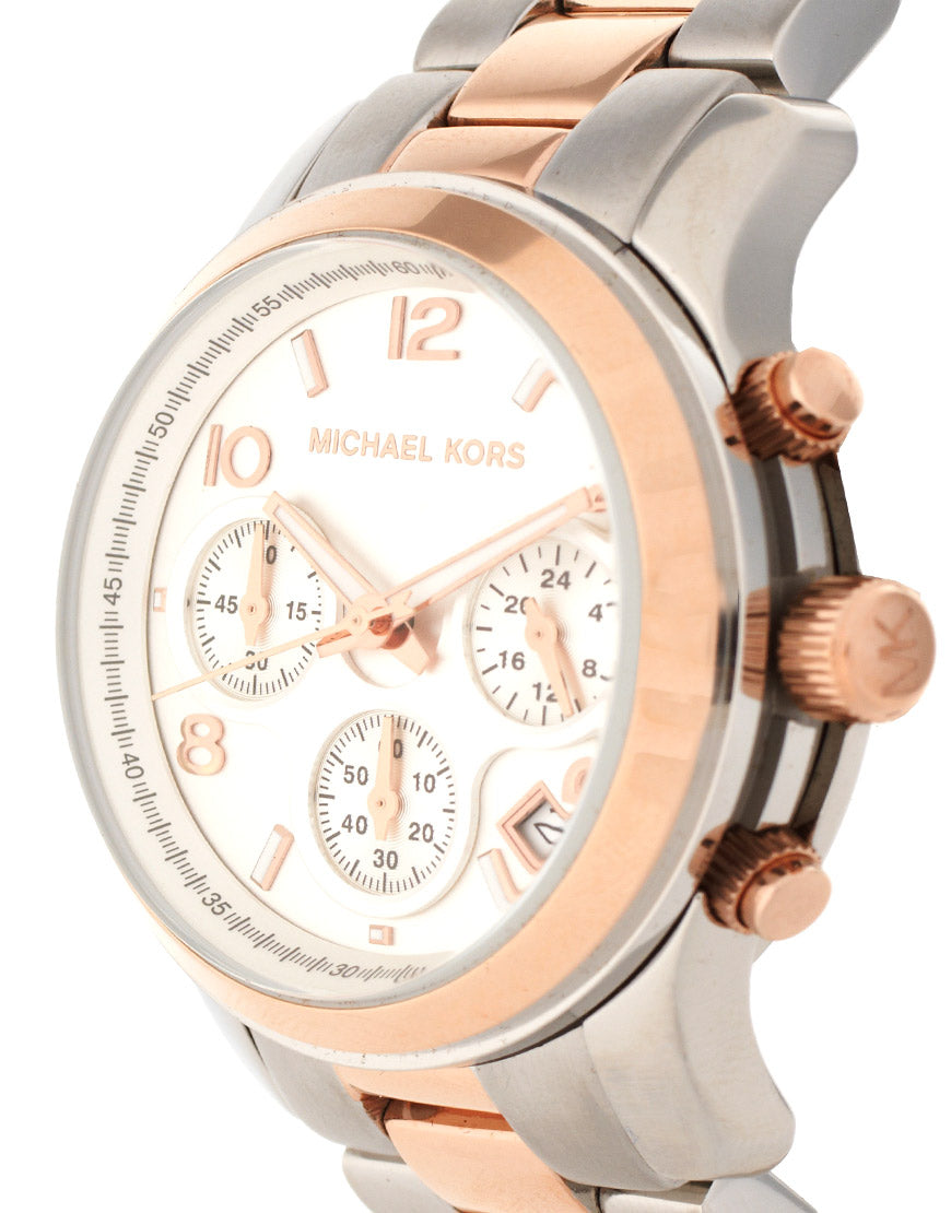  Shop Authentic Michael Kors Runway Silver Dial Two Tone Steel Strap Watch for Women - MK5315 - Luxxuri