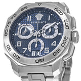  Shop Authentic Versace Dylos Chronograph Blue Dial Silver Steel Strap Watch for Men - VQC090016 - Luxxuri