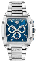  Shop Authentic Versace Dominus Chronograph Blue Dial Silver Steel Strap Watch For Men - VE6H00423 - Luxxuri