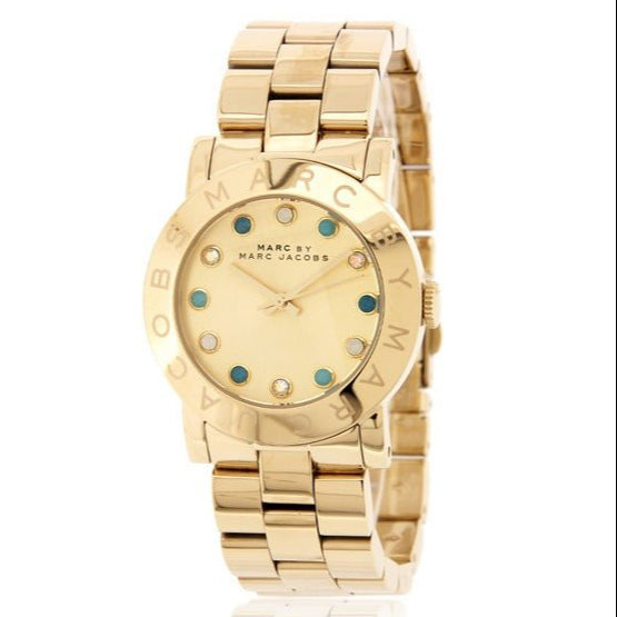  Shop Authentic Marc Jacobs Amy Dexter Gold Dial Gold Steel Strap Watch for Women - MBM3215 - Luxxuri