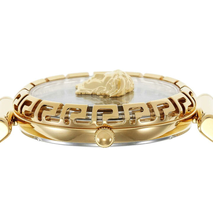  Shop Authentic Versace Palazzo Empire Greca Black Dial Gold Mesh Bracelet Watch for Women - VEDV00519 - Luxxuri