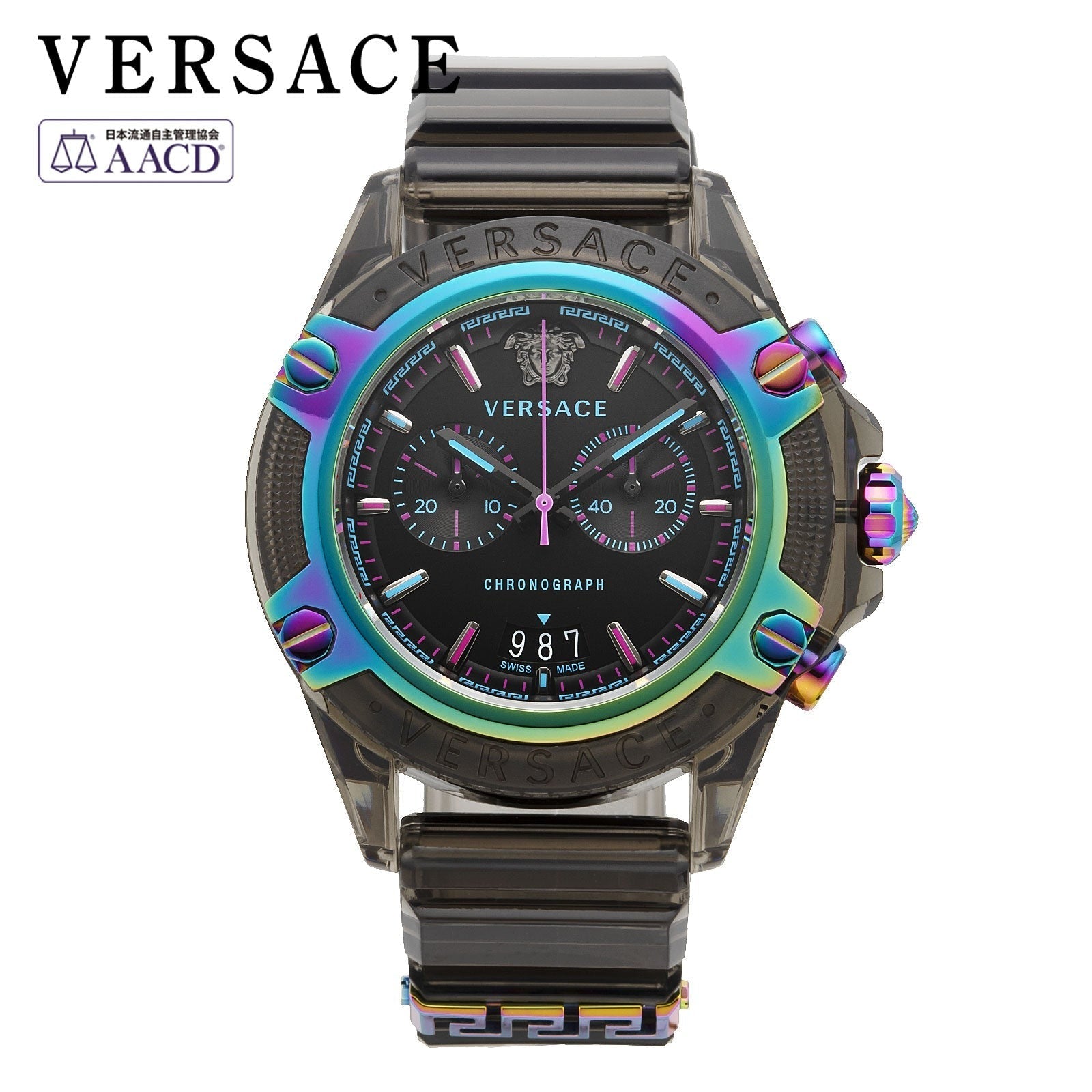  Shop Authentic Versace Icon Active Chronograph Quartz Black Dial Black Steel Strap Watch For Men - VEZ701022 - Luxxuri