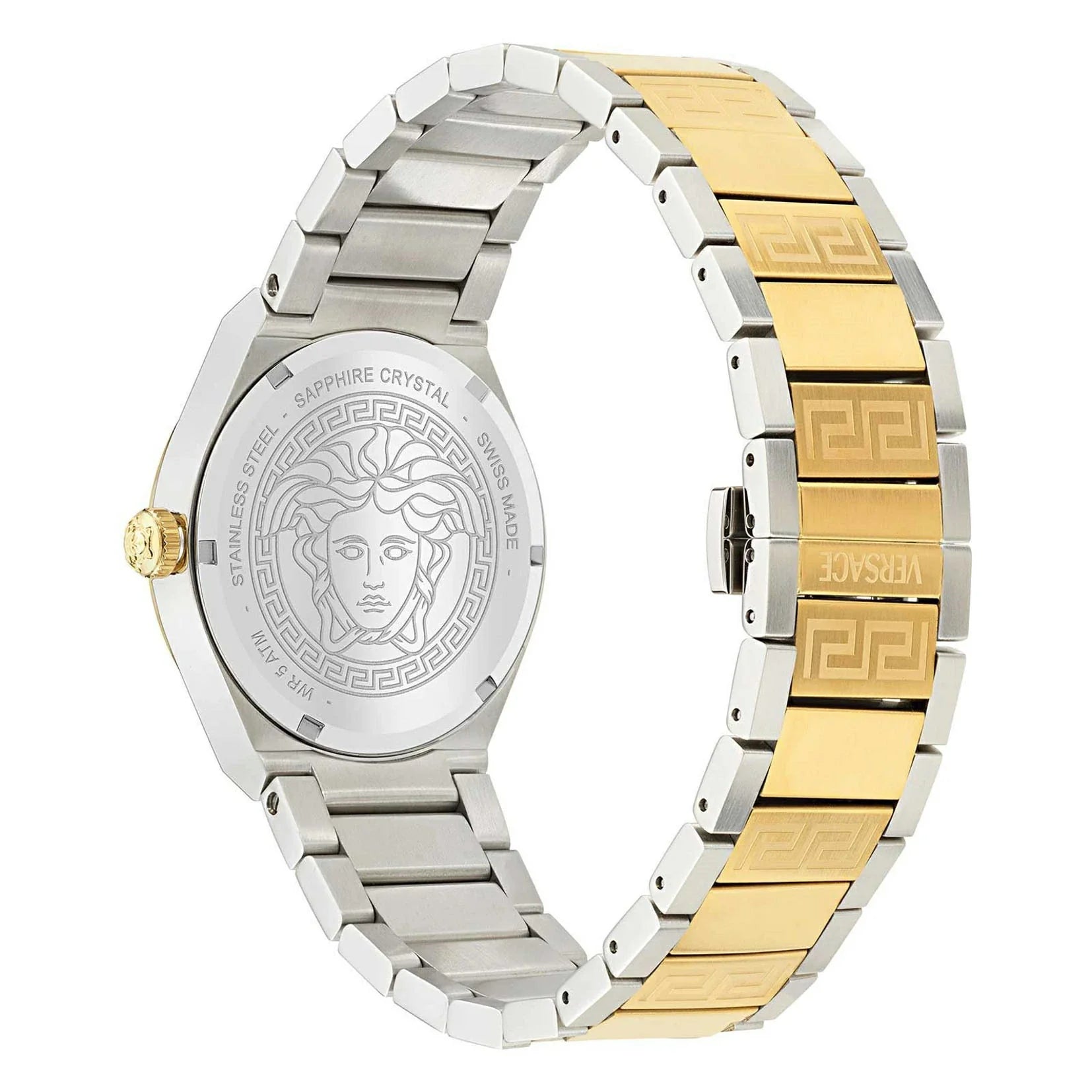  Shop Authentic Versace V-Auria Quartz Green Dial Two Tone Steel Strap Watch for Men - VE0F00425 - Luxxuri