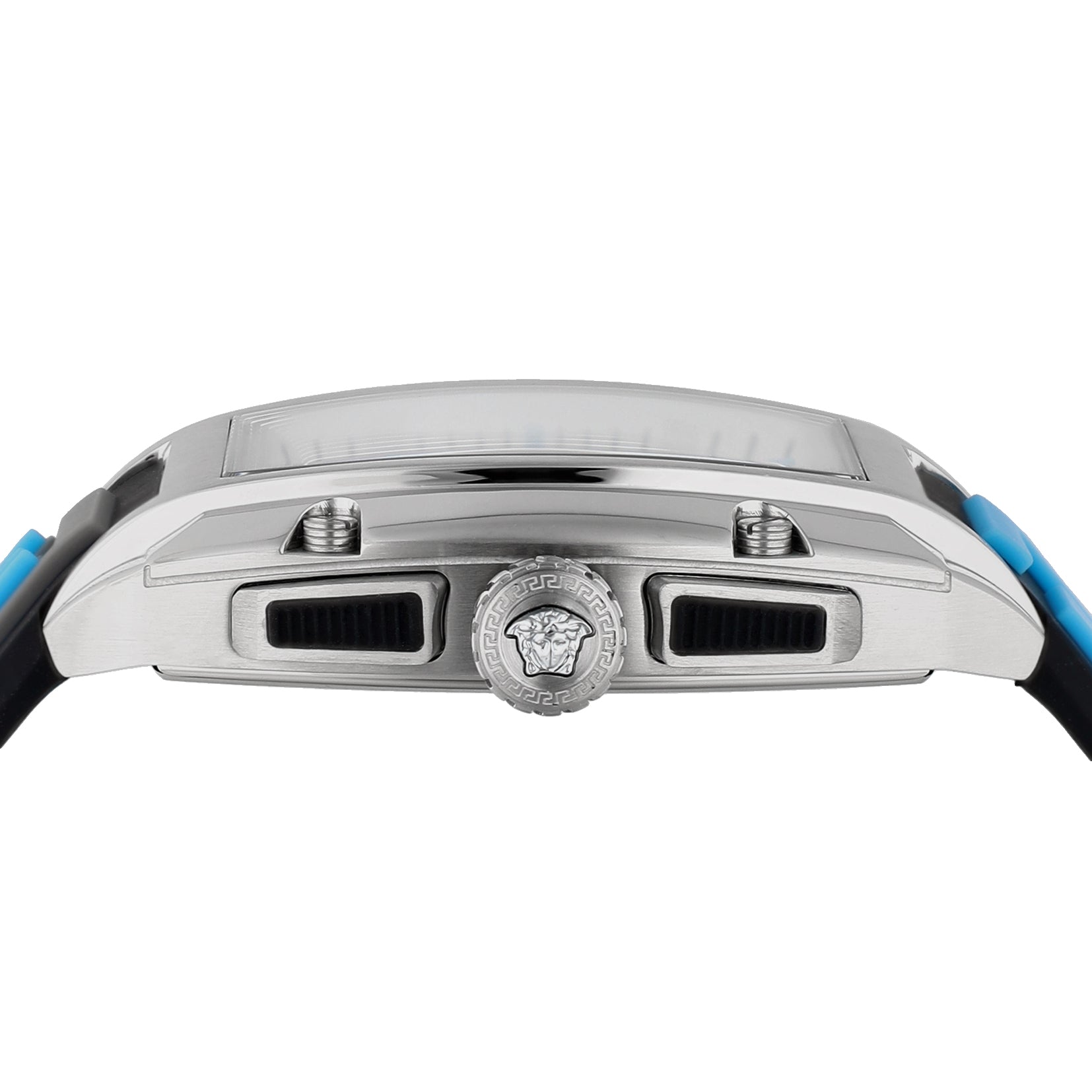  Shop Authentic Versace Dominus Chronograph Silver Dial Black Rubber Strap Watch For Men - VE6H00123 - Luxxuri