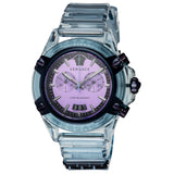  Shop Authentic Versace Icon Active Chronograph Purple Dial Blue Silicone Strap Watch For Men - VEZ701523 - Luxxuri