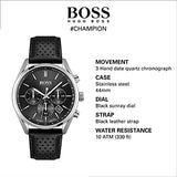  Shop Authentic Hugo Boss Champion Black Dial Black Leather Strap Watch for Men - 1513816 - Luxxuri