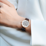  Shop Authentic Emporio Armani Gianni T-Bar Silver Dial Brown Leather Strap Watch For Women - AR11269 - Luxxuri