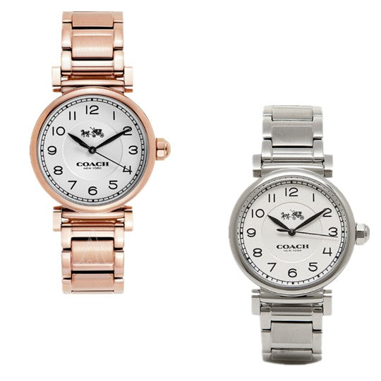 Coach Madison White Dial Silver Steel Strap Watch for Women - 14502394