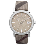  Shop Authentic Burberry The City Nova Beige Dial Grey Leather Strap Watch for Women - BU9023 - Luxxuri
