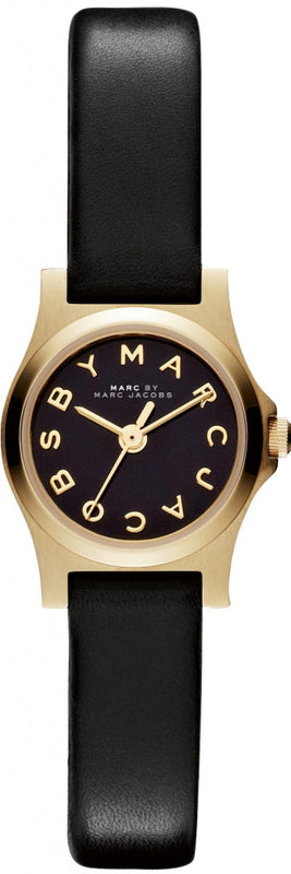  Shop Authentic Marc Jacobs Henry Dinky Black Dial Black Leather Strap Watch for Women - MBM1240 - Luxxuri