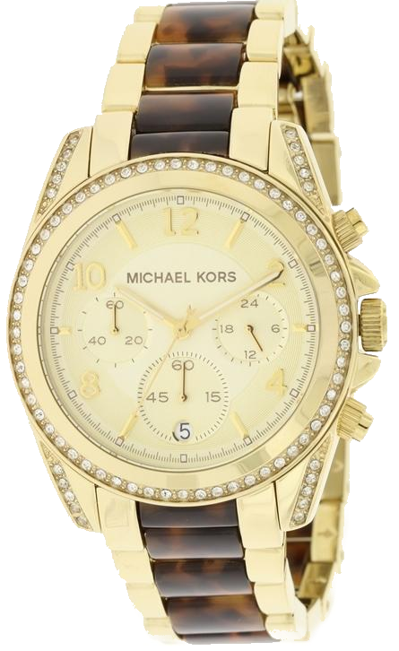 Michael Kors Blair Gold Dial Two Tone Steel Strap Watch for Women - MK6094