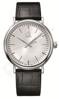 Shop Authentic Calvin Klein Surround Silver Dial Black Leather Strap Watch for Men - K3W211C6 - Luxxuri