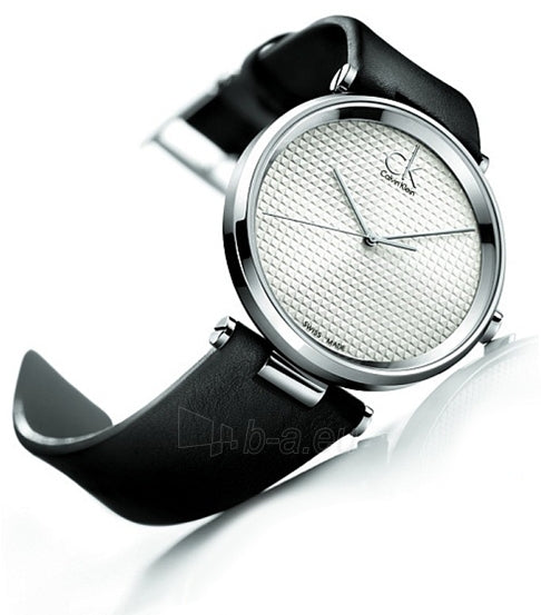  Shop Authentic Calvin Klein Sight Silver Dial Black Leather Strap Watch for Men - K1S21120 - Luxxuri