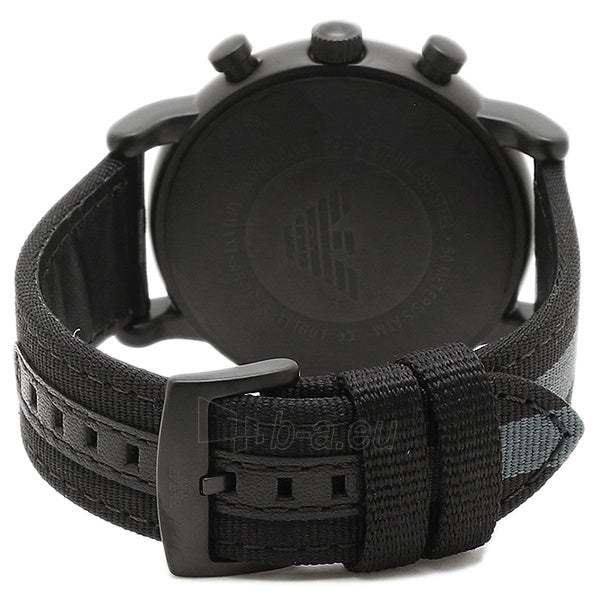  Shop Authentic Emporio Armani Sigma Chronograph Black Dial Black Leather Strap Watch For Men - AR6131 - Luxxuri