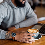  Shop Authentic Fossil Minimalist Blue Dial Brown Leather Strap Watch for Men - FS5304 - Luxxuri