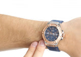  Shop Authentic Guess Rigor Analog Blue Dial Blue Denim Strap Watch For Men - W0040G6 - Luxxuri