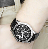  Shop Authentic Guess Exec Chronograph Quartz Black Dial Black Leather Strap Watch for Men - W0076G1 - Luxxuri