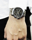  Shop Authentic Guess Horizon Chronograph Quartz Black Dial Silver Steel Strap Watch For Men - W0379G1 - Luxxuri