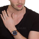  Shop Authentic Guess Persuit Chronograph Blue Dial Brown Leather Strap Watch for Men - W0500G1 - Luxxuri