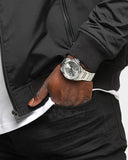  Shop Authentic Guess Zeus Multifunction Diamonds Silver Dial Silver Steel Strap Watch for Men - GW0209G1 - Luxxuri