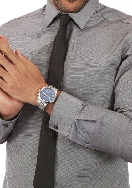  Shop Authentic Hugo Boss Aeroliner Blue Dial Silver Steel Strap Watch for Men - 1513183 - Luxxuri