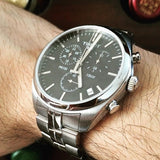  Shop Authentic Tissot T Classic PR 100 Chronograph Black Dial Silver Steel Strap Watch for Men - T101.417.11.051.00 - Luxxuri