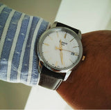  Shop Authentic Tissot T Classic Dream White Dial Brown Leather Strap Watch for Men - T033.410.26.011.01 - Luxxuri