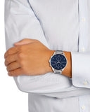  Shop Authentic Tommy Hilfiger Chase Multifunction Blue Dial Silver Steel Strap Watch for Men - 1791575 - Luxxuri