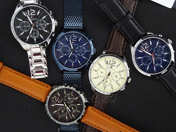  Shop Authentic Tommy Hilfiger Gavin Chronograph Quartz Black Dial Brown Leather Strap Watch for Men - 1791470 - Luxxuri