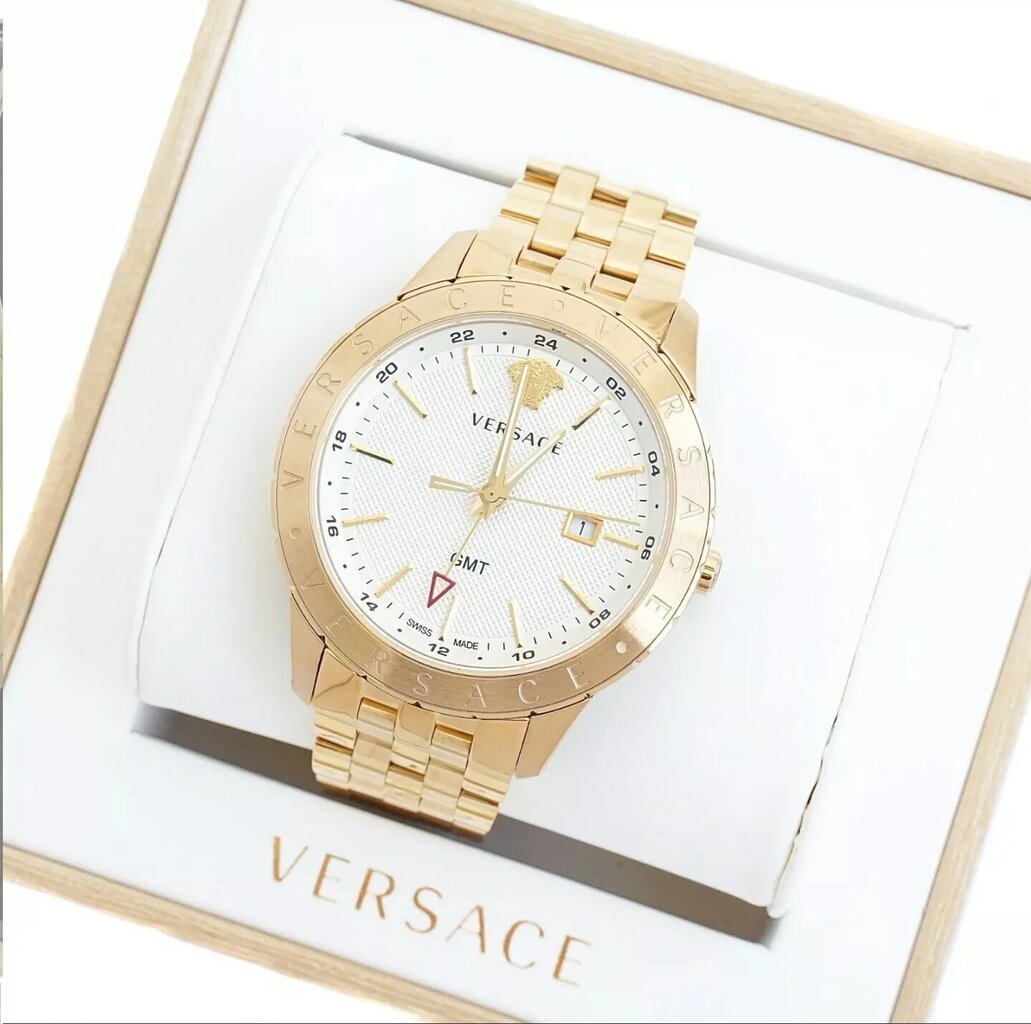 Shop Authentic Versace Univers Quartz White Dial Gold Steel Strap Watch for Men - VEBK00518 - Luxxuri