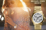  Shop Authentic Michael Kors Cooper Chronograph White Dial Gold Steel Strap Watch For Women - MK5916 - Luxxuri