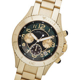  Shop Authentic Marc Jacobs Rock Chronograph Black Dial Gold Steel Strap Watch for Women - MBM3253 - Luxxuri