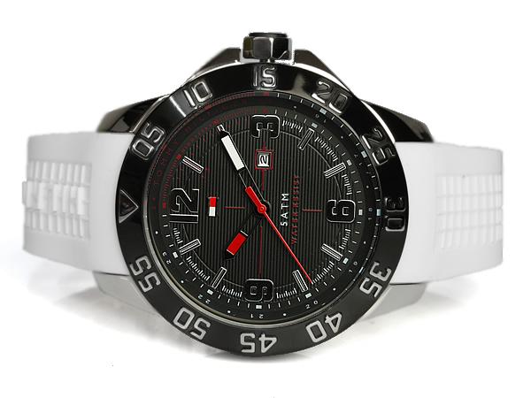  Shop Authentic Tommy Hilfiger Sport Black Dial White Rubber Strap Watch for Men - 1790986 - Luxxuri