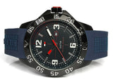  Shop Authentic Tommy Hilfiger Cole Black Dial Blue Rubber Strap Watch for Men - 1790984 - Luxxuri