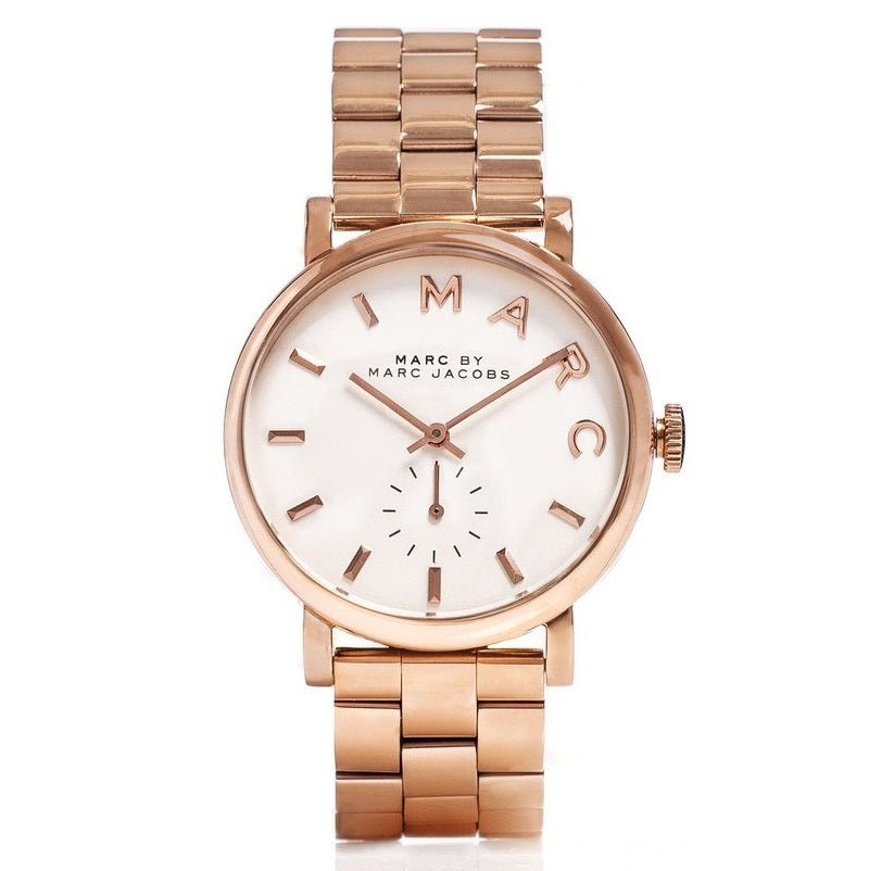  Shop Authentic Marc Jacobs Baker White Dial Rose Gold Steel Strap Watch for Women - MBM3244 - Luxxuri