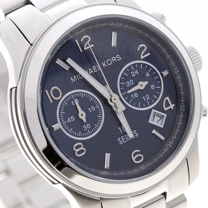  Shop Authentic Michael Kors Hunger Stop 100 Series Navy Blue Dial Silver Steel Strap Watch for Women - MK5814 - Luxxuri