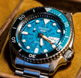  Shop Authentic Seiko 5 Sports SKX Skeleton Green Dial Silver Steel Strap Watch For Men - SRPJ45K1 - Luxxuri