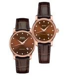  Shop Authentic Mido Baroncelli III Automatic Diamonds Brown Dial Brown Leather Strap Watch For Women - M7600.3.64.8 - Luxxuri