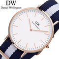  Shop Authentic Daniel Wellington Classic Glasgow White Dial Two Tone NATO Strap Watch for Men - DW00100004 - Luxxuri