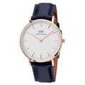  Shop Authentic Daniel Wellington Classic Somerset White Dial Blue Leather Strap Watch For Women - DW00100123 - Luxxuri