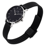  Shop Authentic Daniel Wellington Petite Ashfield Black Dial Black Mesh Strap Watch For Women - DW00100246 - Luxxuri