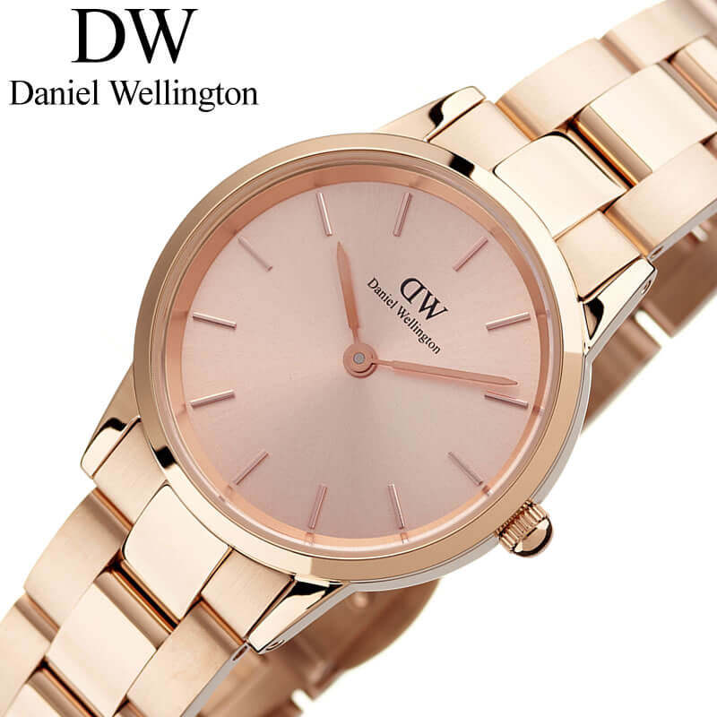  Shop Authentic Daniel Wellington Iconic Link Unitone Rose Gold Dial Rose Gold Steel Strap Watch For Women - DW00100401 - Luxxuri