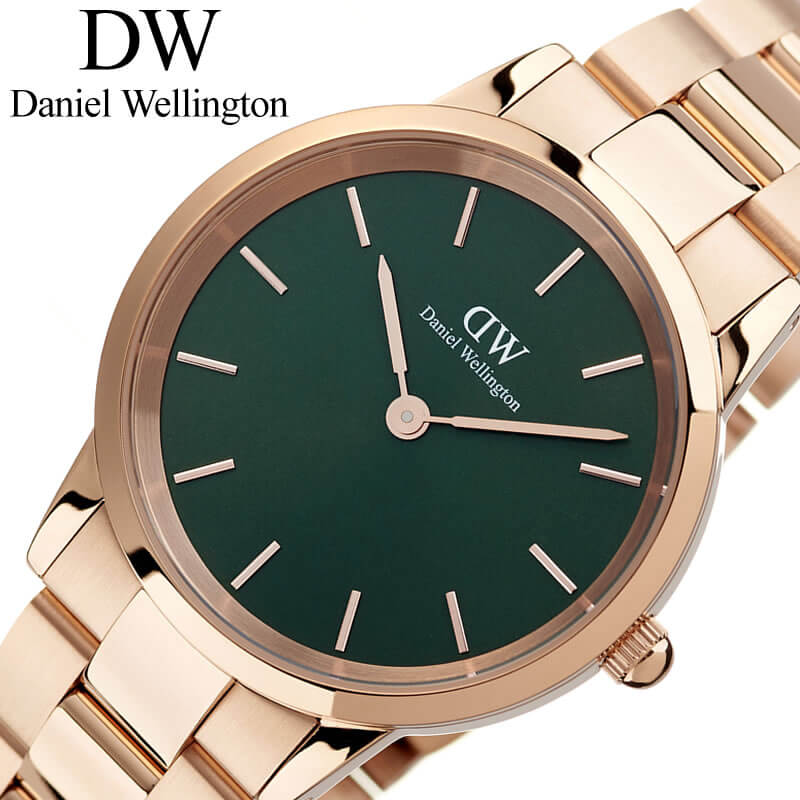  Shop Authentic Daniel Wellington Iconic Link Emerald Green Dial Rose Gold Steel Strap Watch For Women - DW00100419 - Luxxuri