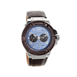  Shop Authentic Guess Rigor Analogue Quartz Blue Dial Brown Leather Strap Watch For Men - W0040G10 - Luxxuri