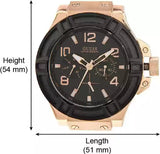  Shop Authentic Guess Rigor Analog Black Dial Black Leather Strap Watch For Men - W0040G5 - Luxxuri