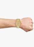  Shop Authentic Guess Analog Chronograph Gold Dial Gold Steel Strap Watch for Men - W0075G5 - Luxxuri