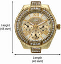  Shop Authentic Guess Viva Diamonds Gold Dial Gold Steel Strap Watch for Women - W0111L2 - Luxxuri