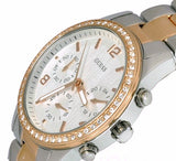 Shop Authentic Guess Mini Spectrum Quartz Silver Dial Two Tone Steel Strap Watch For Women - W0122L1 - Luxxuri