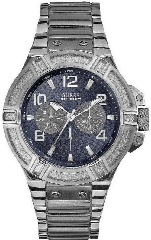  Shop Authentic Guess Rigor Multifunction Black Dial Black Steel Strap Watch For Men - W0218G1 - Luxxuri