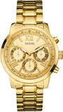  Shop Authentic Guess Sunrise Chronograph Gold Dial Gold Steel Strap Watch For Women - W0330L1 - Luxxuri